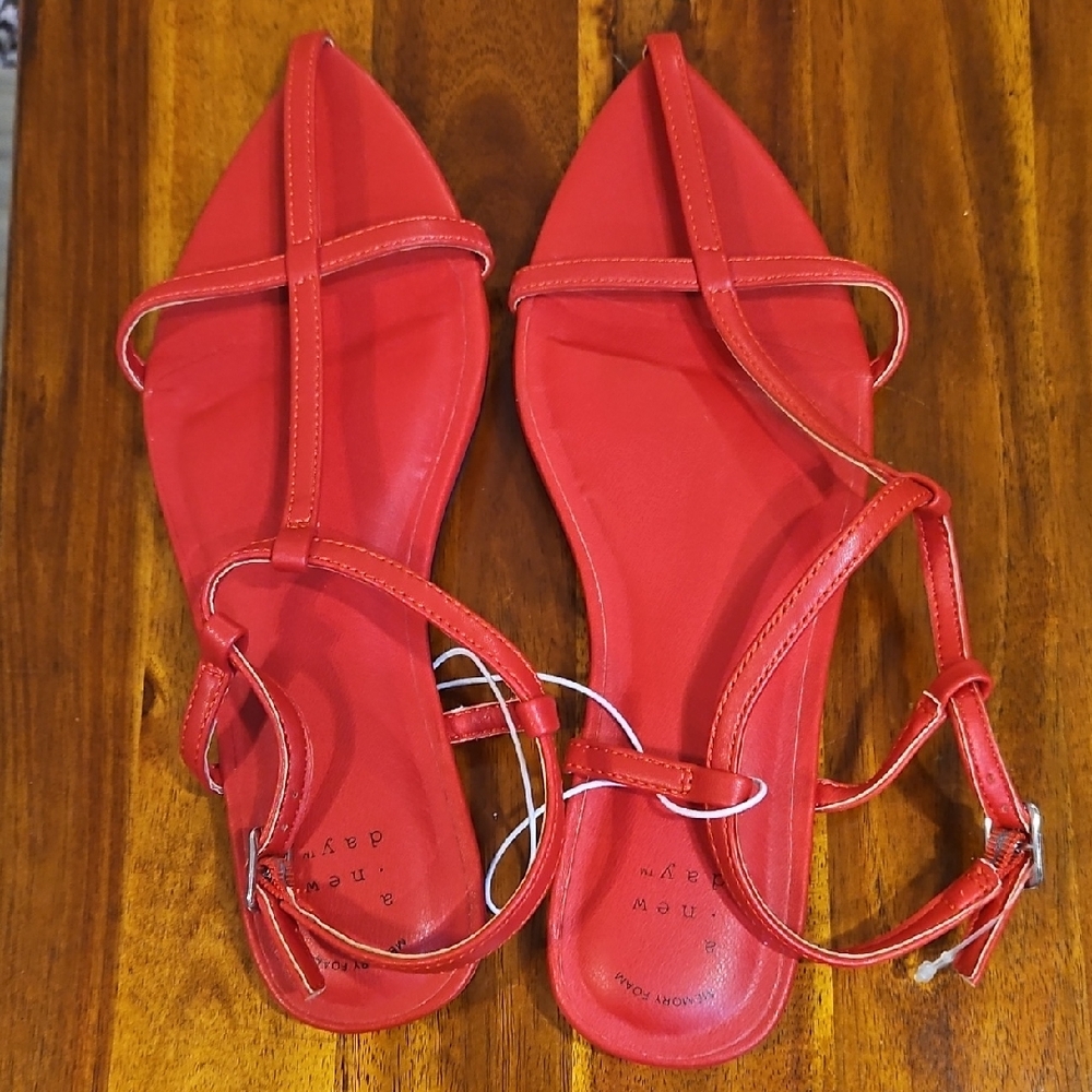 a new day Red Strappy Sandals